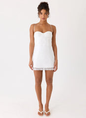 Aloura Lace Mini Dress - White