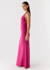Have Your Attention Maxi Dress - Fuchsia