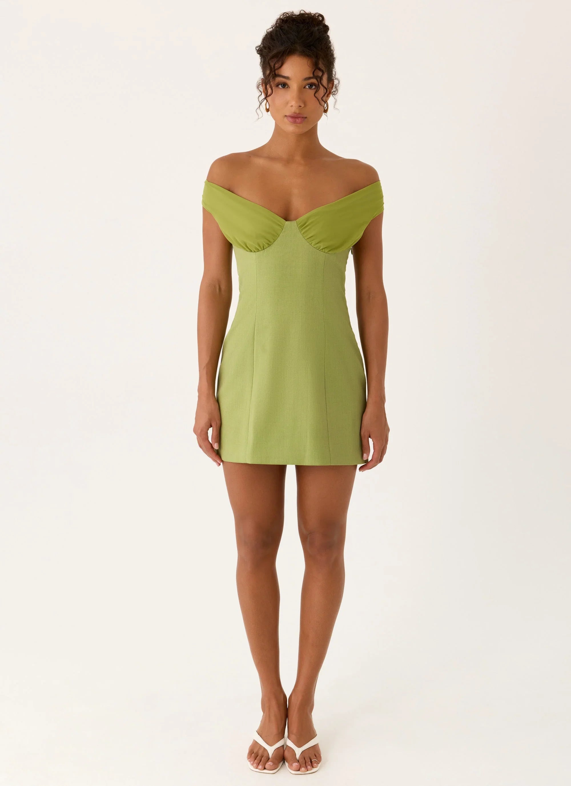 Caterina Mini Dress - Fern Green