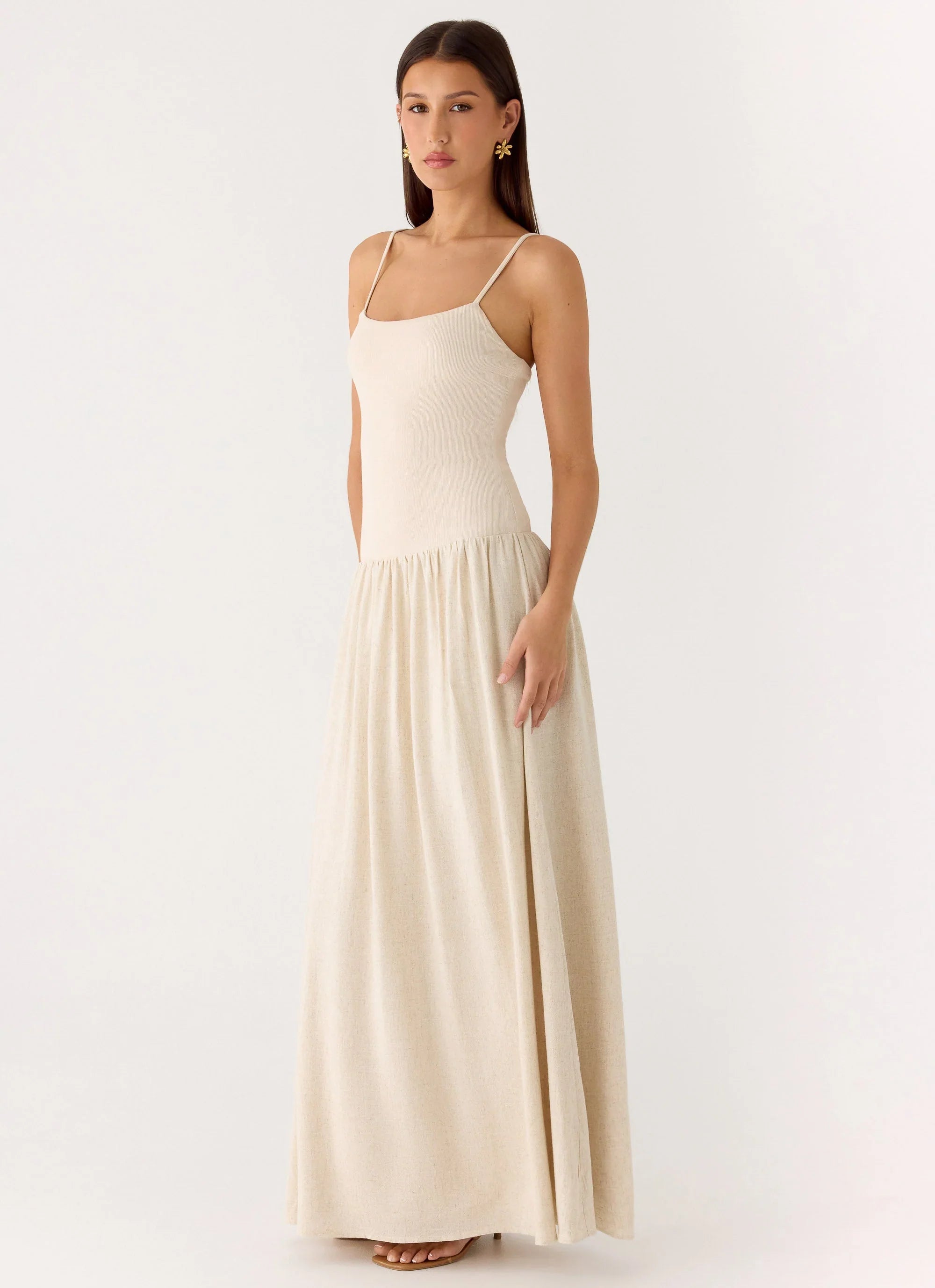 Ali Linen Maxi Dress - Oatmeal