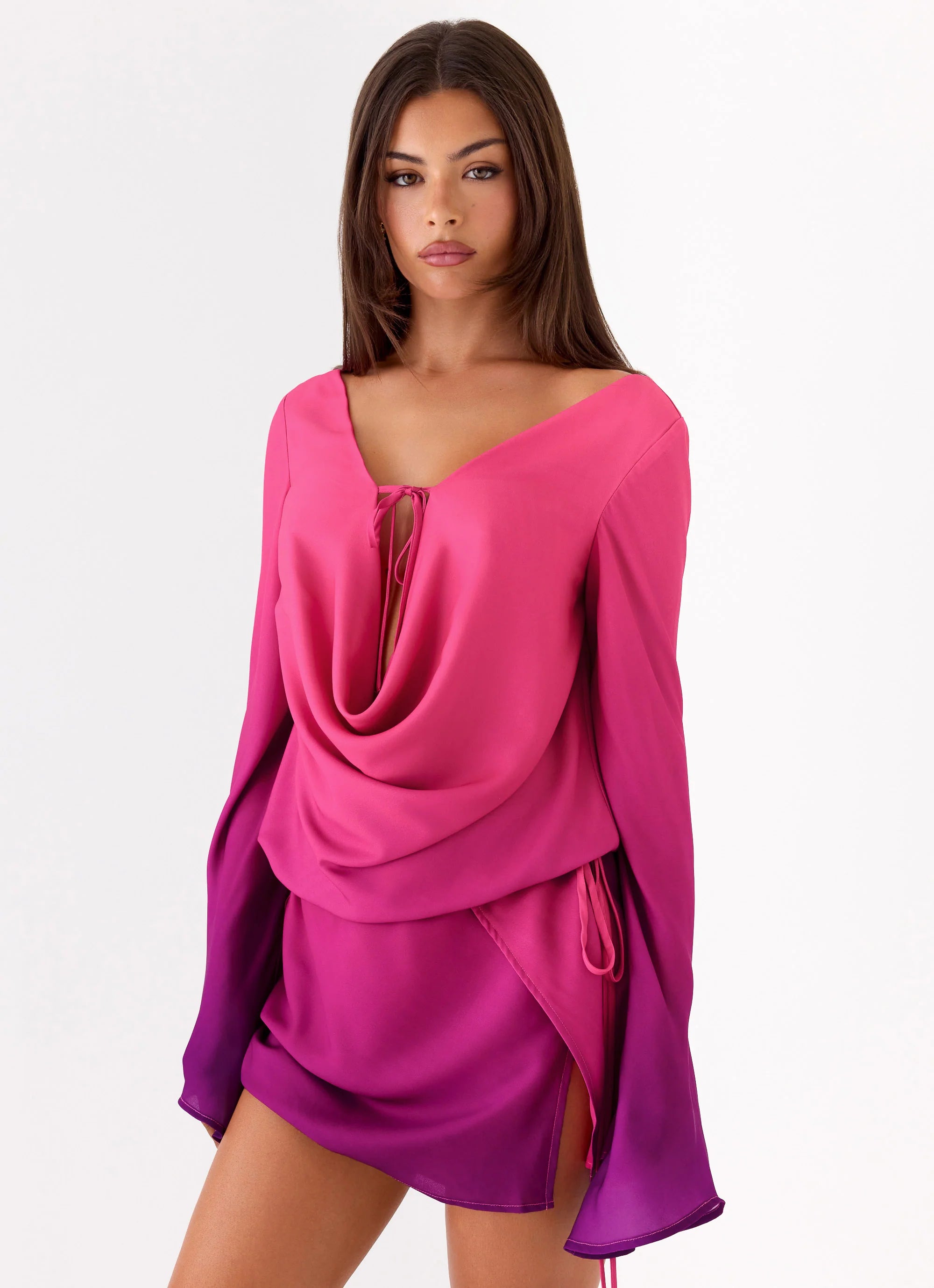 Rafaella Mini Dress - Fuchsia Violet Ombre