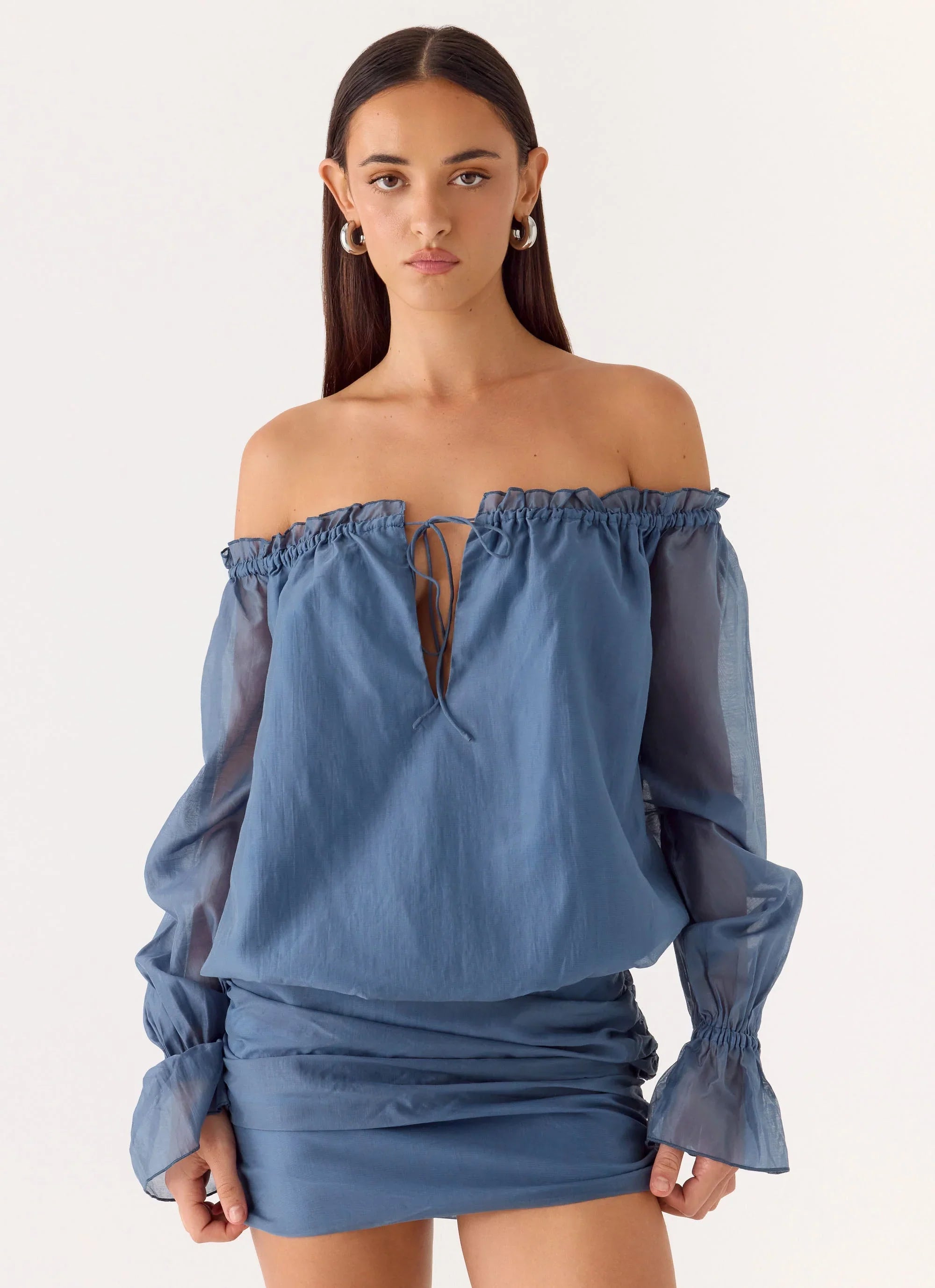 Tedara Mini Dress - Washed Navy