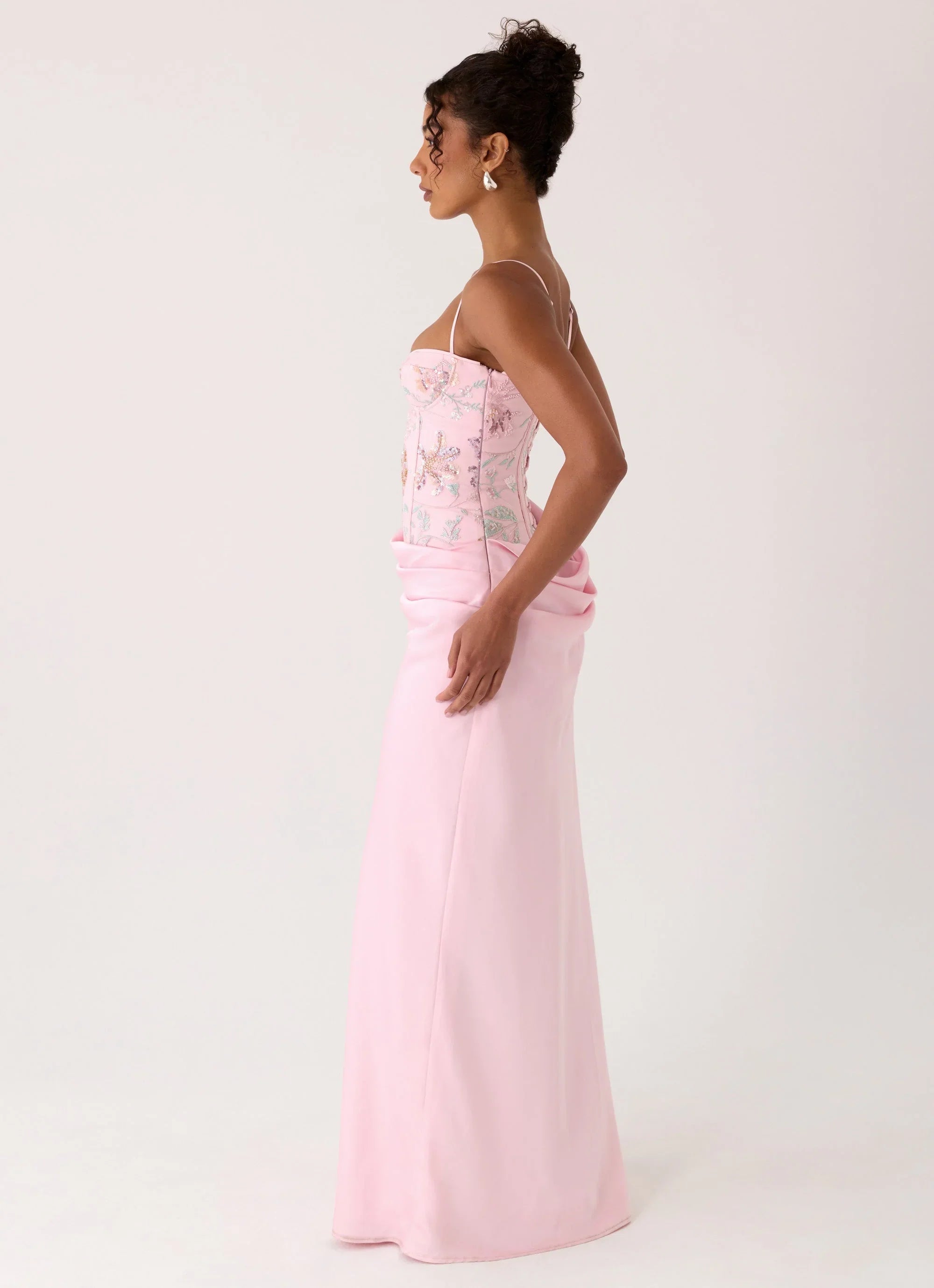 Euphoric Beaded Maxi Dress - Pink Everbloom