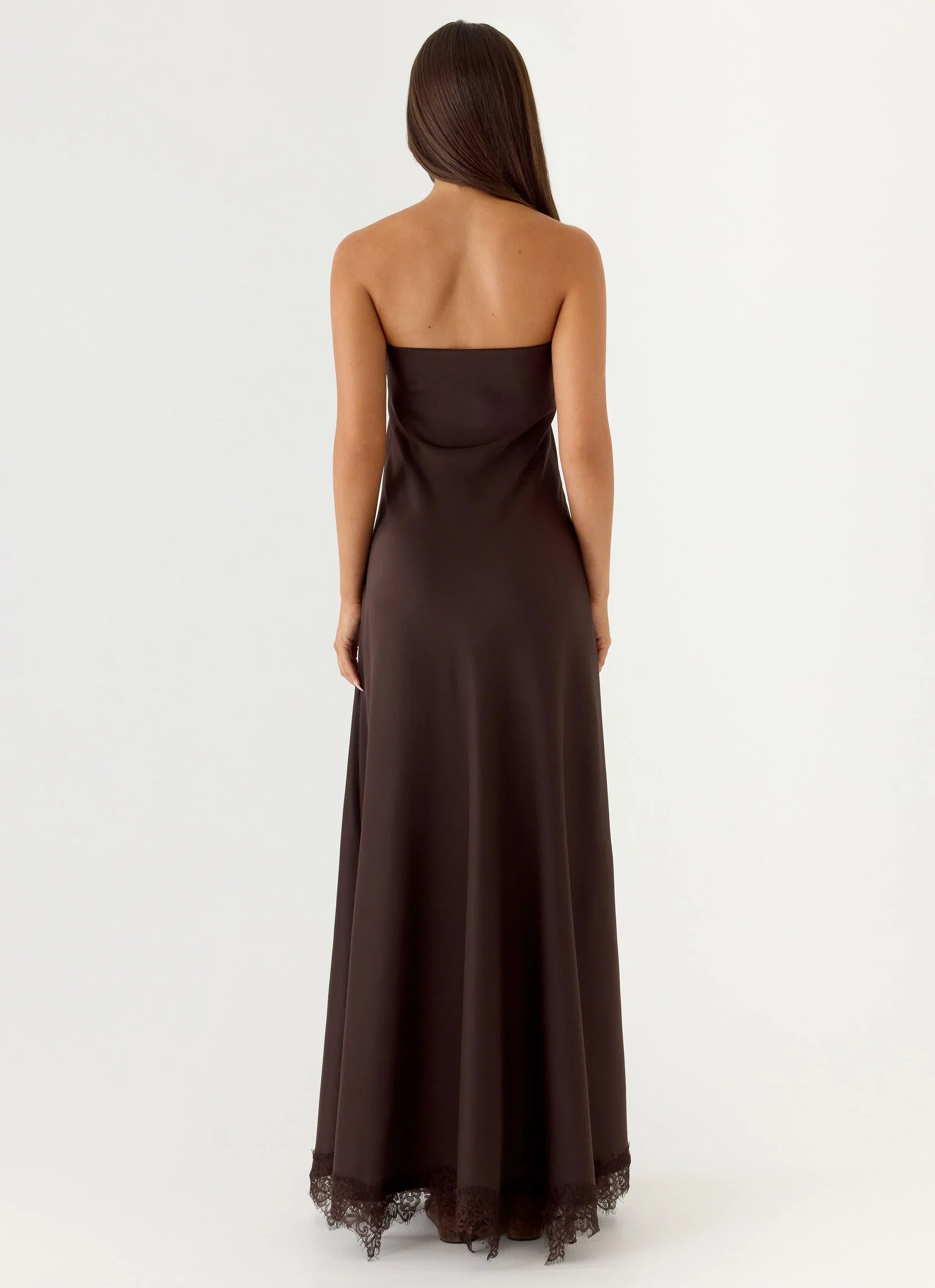 Kayleigh Strapless Maxi Dress - Chocolate Torte